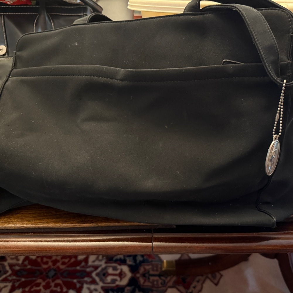 Talbots Black Tote with Silver Accent